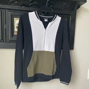 Venus Womens pullover half zip color block sweatshirt